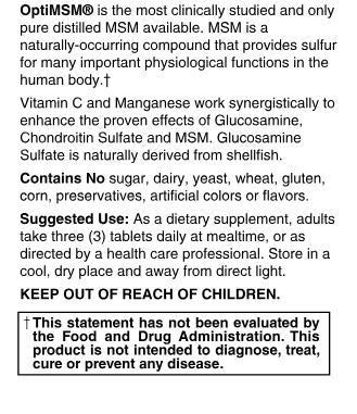 Glucosamine Sulfate, Chondroitin & MSM Tablets – Edom Laboratories Glucosamine Sulfate, Chondroitin & MSM Tablets – Edom Laboratories