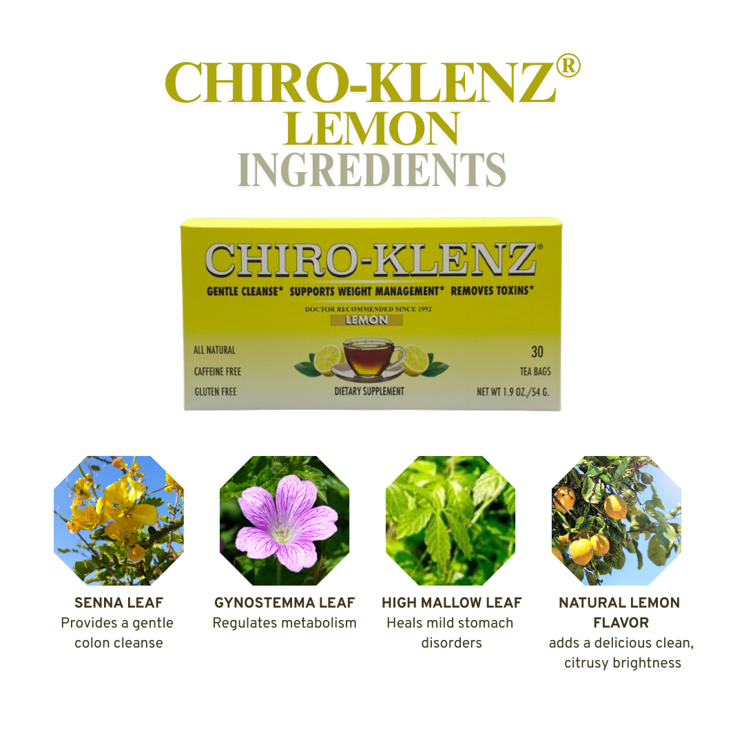 CHIRO‑KLENZ® Tea Lemon | Gentle Detox & Digestive Cleanse Support