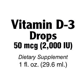 Vitamin D-3 Drops, 50 mcg (2,000 IU)