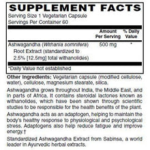 Ashwagandha Extract 500 mg Formula