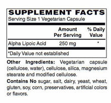 Featuring 250mg of Alpha Lipoic Acid, which can help protect healthy cell function, support glucose metabolism, as well as normal, healthy liver function.