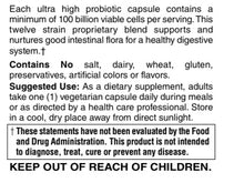 100 Billion Probiotic Vegetarian Capsules