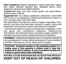 One Daily Whole Food Multi Side Panel