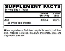 Zinc 50 mg (Amino Acid Chelated) Tablets