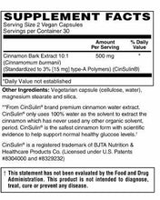 Cinnamon Extract 250 mg Capsules