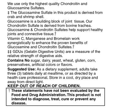 Glucosamine & Chondroitin Sulfate Plus Tablets
