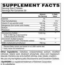 Glucosamine Sulfate, Chondroitin & MSM Tablets