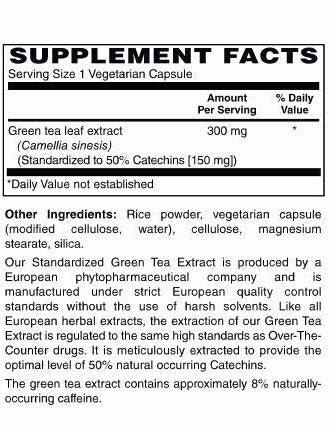 Green Tea Extract 300mg Capsules