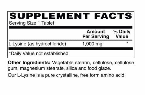 L-Lysine 1000 mg Tablets