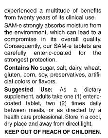 SAM-e 200 mg Enteric-Coated Tablets