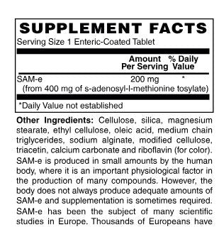 SAM-e 200 mg Enteric-Coated Tablets