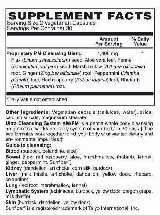Ultra Cleansing System.  Whole body cleanse