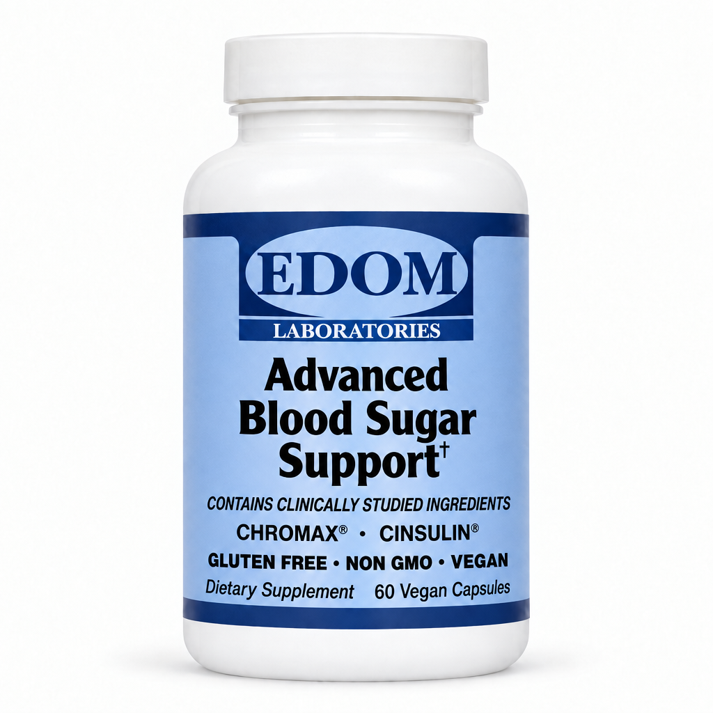 Edom Laboratories all natural Edom Laboratories Advanced Blood Sugar Support – 60 Vegan Capsules with Chromax, CinSulin & Alpha Lipoic Acid, Gluten Free, Non-GMO, Vegan