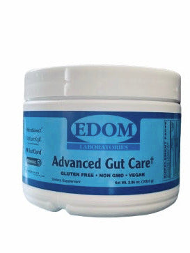 Jar of EDOM Advanced Gut Care on a white background