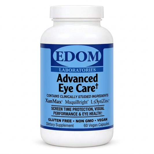 Advanced Eye Care Edom Laboratories bottle, 60 Vegan Capsules