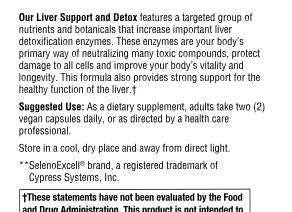 Liver Support and Detox Vegetarian Capsules