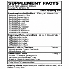 Mood Formula Supplement Facts, white background
