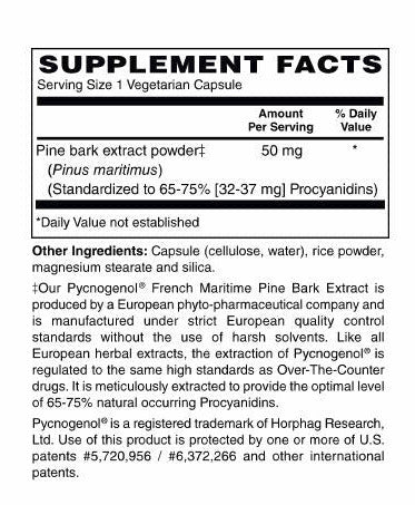 Pycnogenol® 50mg Vegetarian Capsules
