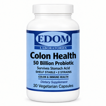  Colon Health 50 Billion Probiotic. Each ultra high probiotic capsule contains a minimum of 50 billion CFU‡ per serving. This two strain proprietary blend supports and nurtures good colon microflora for a healthy digestive system.