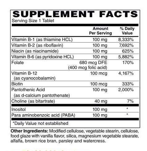 B-Complex 100 mg Timed Release