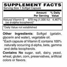 Vitamin E 1,000 IU Softgels 100% Natural Mixed Tocopherols