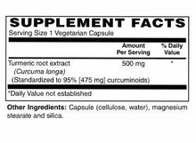 Turmeric Extract 500 mg Standardized Vegetarian Capsules