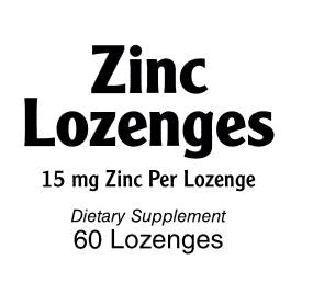 Zinc Lozenges 15 mg Natural Lemon Flavor