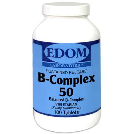 Vitamin B Complex 50 mg contains 11 individual B vitamins which work in a synergistic together to provide powerful nutritional support to your entire body.* High Potency Balanced B-Complex. B-Vitamins are vital to our lives. Their functions cover a wide spectrum which include aiding in blood cell formation, normal functioning of the nervous system, carbohydrate, protein and fat metabolism, energy production and helping combat the impact of stress.