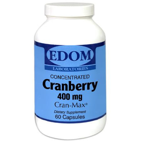 Supports Urinary and Immune System Health. Our Concentrated Cranberry 400 mg capsules contain the equivalent of 34 pounds of whole cranberries in each pound of cranberry powder. 