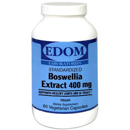 Boswellia Extract 400 mg Vegetarian Capsules. The resin of the Boswellia tree contains high amounts of boswellic acids, compounds shown through scientific studies to help support joint and intestinal, health. It has been an important part of Ayurvedic medicine in India for centuries.