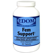 Fem Support Tablets - Promotes a woman’s health naturally during normal mid-life changes.† Fem Support supports a woman’s health during normal and mid-life changes. It is the most potent formula available for women during mid life changes. The emphasis in this formula is a high potency of Standardized Soy Isoflavones (Soy Life), Black Cohosh and Red Clover Extracts.