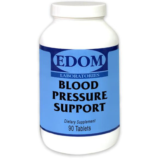 EDOM LABS Blood Pressure Support bottle with clean clinical label, formulated to support healthy blood pressure, circulation, vascular function, and daily cardiovascular wellness.