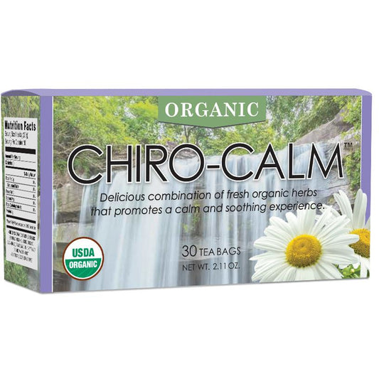 EDOM LABS Chiro‑Calm™ 100% Organic , featuring a soothing herbal blend designed to support relaxation, calm, and daily wellness.