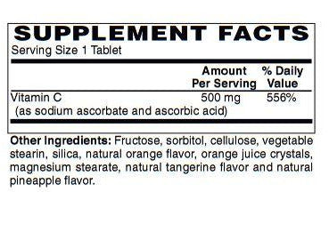 Vitamin C 500 Chewable Orange Flavor Tablets