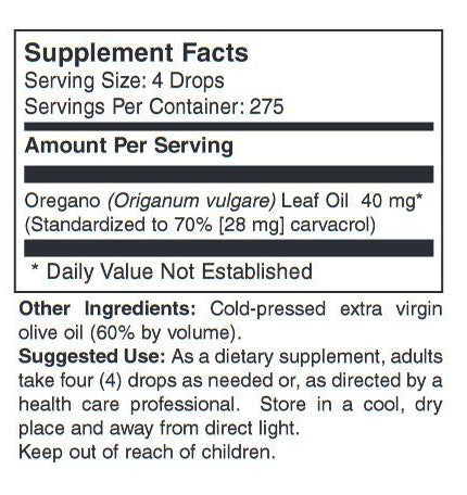 Oregano Oil (wild mediterranean) 1 Fl. Oz.