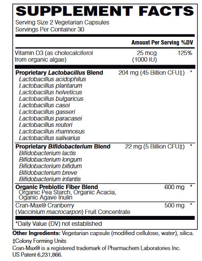Urinary Formula 50 Billion Probiotic