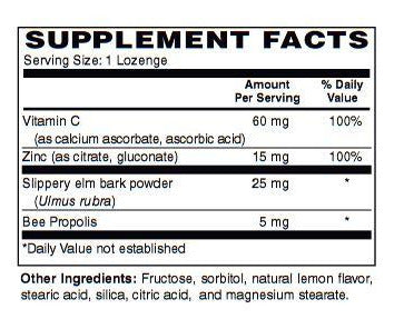 Zinc Lozenges 15 mg Natural Lemon Flavor